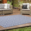 Canopy Blue Damask Flatweave Outdoor Rug by Kalora Interiors