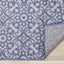Canopy Blue Damask Flatweave Outdoor Rug by Kalora Interiors