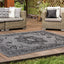 Canopy Grey Black Traditional Indoor/Outdoor Rug by Kalora Interiors