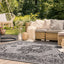 Canopy Grey Black Traditional Indoor/Outdoor Rug by Kalora Interiors