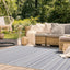 Canopy Outdoor Grey Blue Striped Indoor/Outdoor Rug by Kalora Interiors