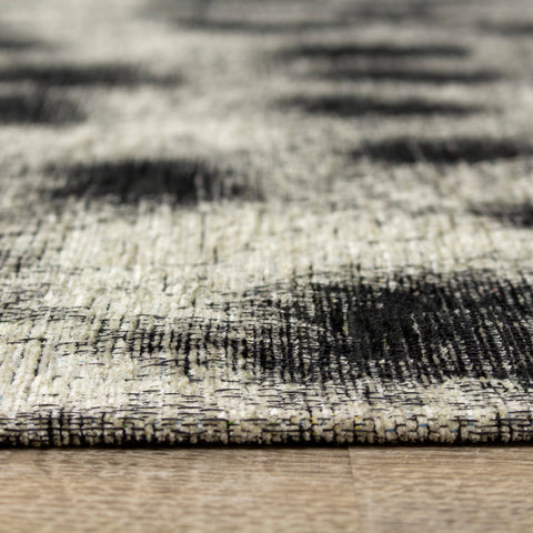 Cathedral 5388_14 Grey Black Leopard Print Rug By Kalora Interiors