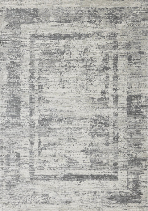 Cathedral Grey Faded Borders Rug by Kalora Interiors