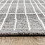 Cathedral Grey Grid Patterns Rug by Kalora Interiors