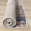 Chorus Blue Beige Abstract Earth Tone Plush Rug by Kalora Interiors