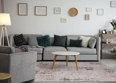 Chorus Grey Beige Concrete Jungle Rug by Kalora Interiors