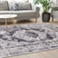 Chorus Grey Blue Elegant Border Rug by Kalora Interiors