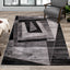Chorus Grey Black Geometric Rug by Kalora Interiors