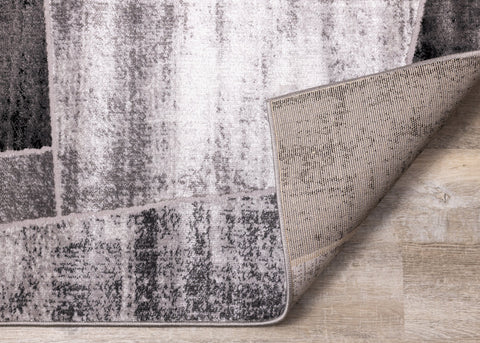 Chorus Grey Black Geometric Rug by Kalora Interiors