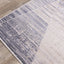 Chorus Beige Blue Distressed Geometric Rug by Kalora Interiors