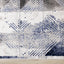 Chorus Grey Blue White Distressed Triangle Grid Rug by Kalora Interiors
