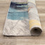 Clarity Grey Blue Abstract Brushstrokes Rug by Kalora Interiors