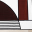 Claro White Black Orange Art Deco Geometric Plush Rug by Kalora Interiors