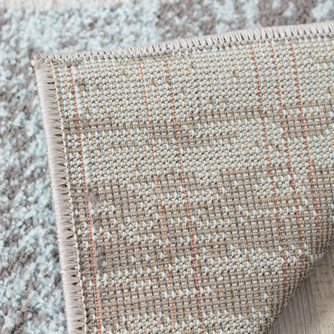 Converge 8942_2939 Blue Grey Squares Area Rug by Novelle Home