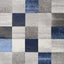 Converge 8942_2939 Blue Grey Squares Area Rug by Novelle Home