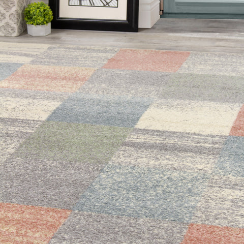 Converge 8942_9363 Multicolour Squares Area Rug by Novelle Home