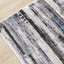 Darcy Cream Grey Blue Sparkling Striped Rug by Kalora Interiors