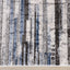 Darcy Cream Grey Blue Sparkling Striped Rug by Kalora Interiors