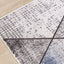 Darcy Grey Cream Blue Angular Carved Pile Rug by Kalora Interiors