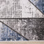 Darcy Grey Cream Blue Angular Carved Pile Rug by Kalora Interiors