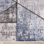 Darcy Grey Cream Blue Angular Carved Pile Rug by Kalora Interiors