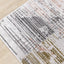 Darcy Grey Pink Green Distressed Angular Plush Rug by Kalora Interiors