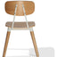 ESEDRA DINING CHAIR PLYWOOD OAK VENEER SEAT SOLID ASH NATURAL FINISH LEGS WHITE FRAME 2