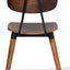 ESEDRA DINING CHAIR PLYWOOD WALNUT VENEER SEAT SOLID ASH WALNUT FINISH LEGS MATT BLACK FRAME 1
