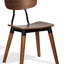 ESEDRA DINING CHAIR PLYWOOD WALNUT VENEER SEAT SOLID ASH WALNUT FINISH LEGS MATT BLACK FRAME 2