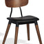 ESEDRA DINING SOFT SEAT CHAIR PPM S BLACK 502 40 SOLID ASH WALNUT FINISH 2