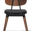 ESEDRA DINING SOFT SEAT CHAIR PPM S BLACK 502 40 SOLID ASH WALNUT FINISH 3