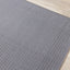 Ella Grey Carved Stripe Plush Rug by Kalora Interiors