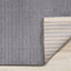 Ella Grey Carved Stripe Plush Rug by Kalora Interiors
