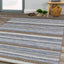 Euclid 5146_2T39 Grey Brown Banded Indoor Outdoor Area Rug by Novelle Home