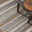Euclid 5146_2T39 Grey Brown Banded Indoor Outdoor Area Rug by Novelle Home