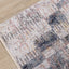 Evora Cream Grey Blue Pink Yellow Distressed Geometric Rug by Kalora Interiors