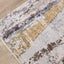 Evora Cream Blue Red Yellow Opposing Triangles Distressed Rug by Kalora Interiors