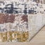 Evora Cream Blue Red Yellow Opposing Triangles Distressed Rug by Kalora Interiors