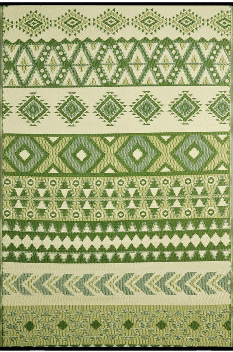 Fiesta Indoor/Outdoor Plastic Green Ankara Area Rug By Viana Inc