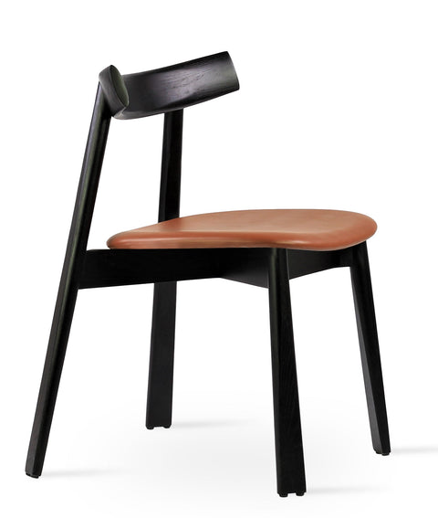 FLORENCE CHAIR SOLID ASH BLACK FINISH PPM S HAZELNUT 502 33 SEAT 2