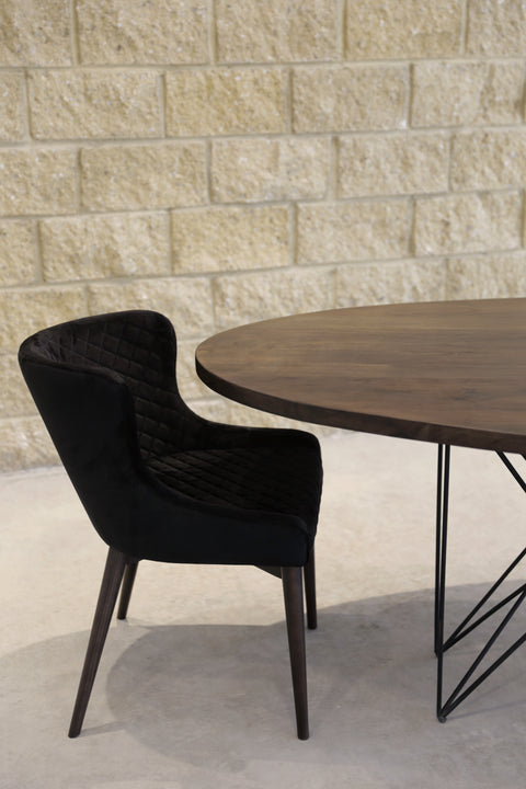 Mila Dining Chair | Black Velvet | by LH Imports