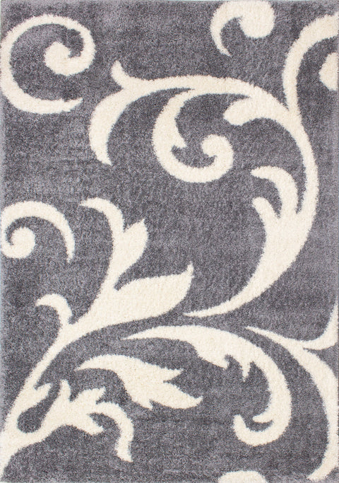 Fergus 12516_116 Grey White Swirls Bulky Shag By Kalora Interiors