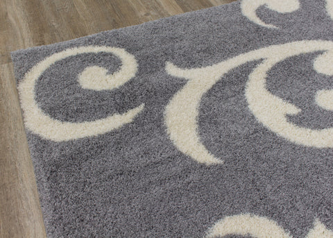 Fergus 12516_116 Grey White Swirls Bulky Shag By Kalora Interiors