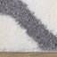 Fergus White Grey Ogee Bulky Shag by Kalora Interiors