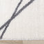 Fergus White Grey Lines Crossing Shag Rug by Kalora Interiors