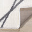 Fergus White Grey Lines Crossing Shag Rug by Kalora Interiors