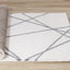 Fergus White Grey Lines Crossing Shag Rug by Kalora Interiors