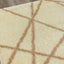 Fergus 12550_101 Cream Beige Lines Crossing Shag Rug By Kalora Interiors
