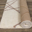 Fergus 12550_101 Cream Beige Lines Crossing Shag Rug By Kalora Interiors