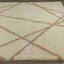Fergus 12550_101 Cream Beige Lines Crossing Shag Rug By Kalora Interiors